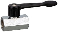 Art. 346:  Muffen Mini Kugelhahn aus Messing, langer Hebel